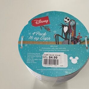 Disney The Nightmare Before Christmas 16 oz Cups - Teal and Black